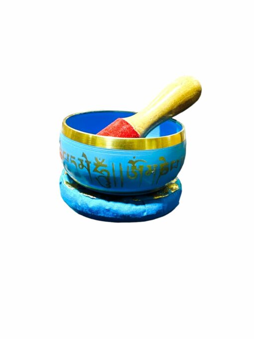 Cuenco Tibetano celeste con Baqueta de 350 gr.
