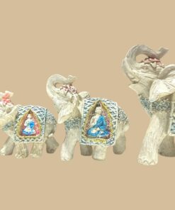 Familia de Elefante Polyresina
