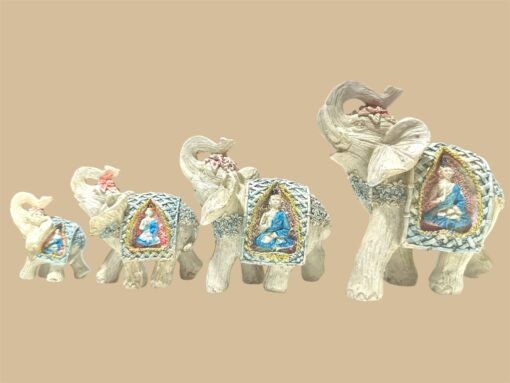 Familia de Elefante Polyresina