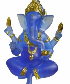 Estatua Dios Ganesha Azul Transparente