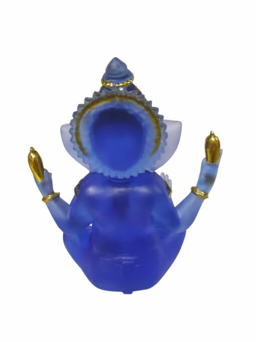 Estatua Dios Ganesha Azul Transparente - Imagen 5