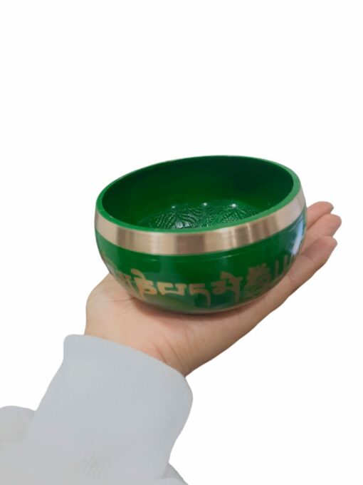 CUENCO DE 10 CM VERDE 7 METALES - HECHO  EN INDIA - Imagen 2