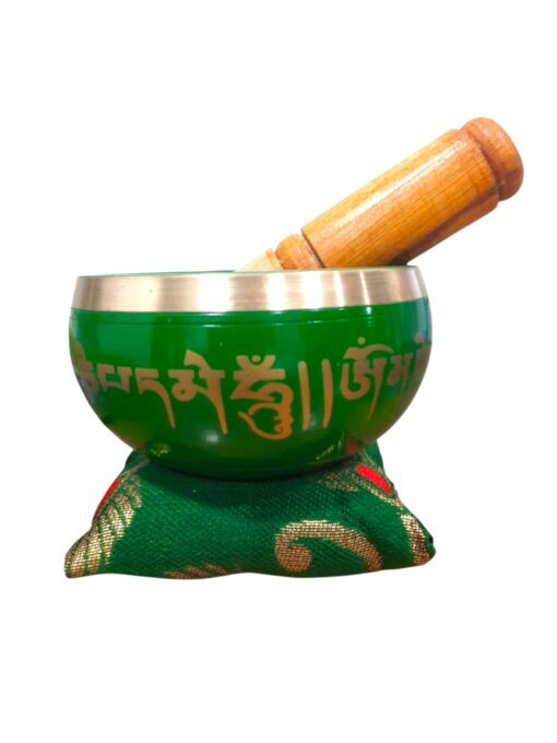 CUENCO DE 10 CM VERDE 7 METALES - HECHO  EN INDIA