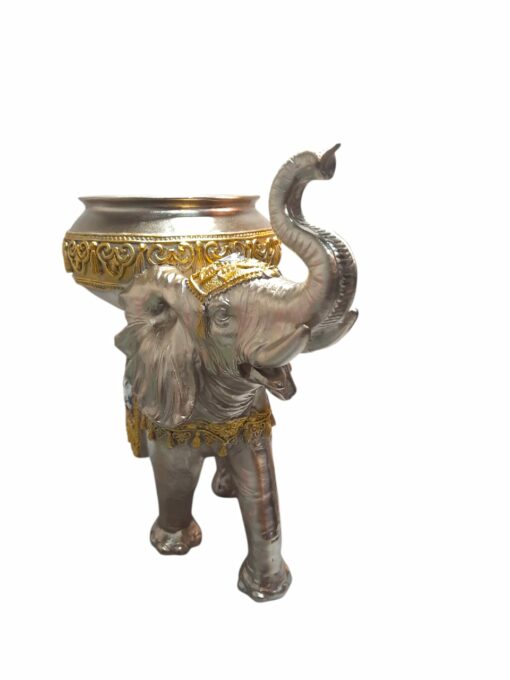 ESTATUA ORIGINAL ELEFANTE  CON CANDELABRO - Imagen 2