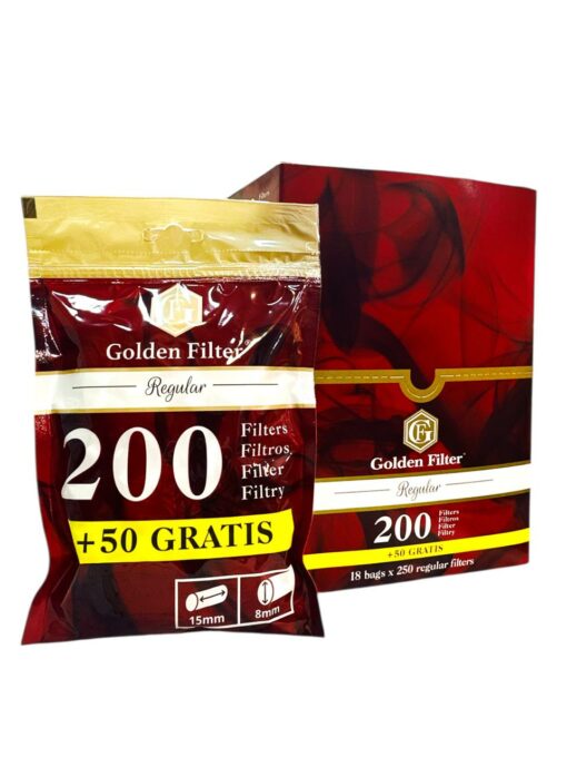 Filtros Regular Golden Filter 200 +50 unid - Imagen 2