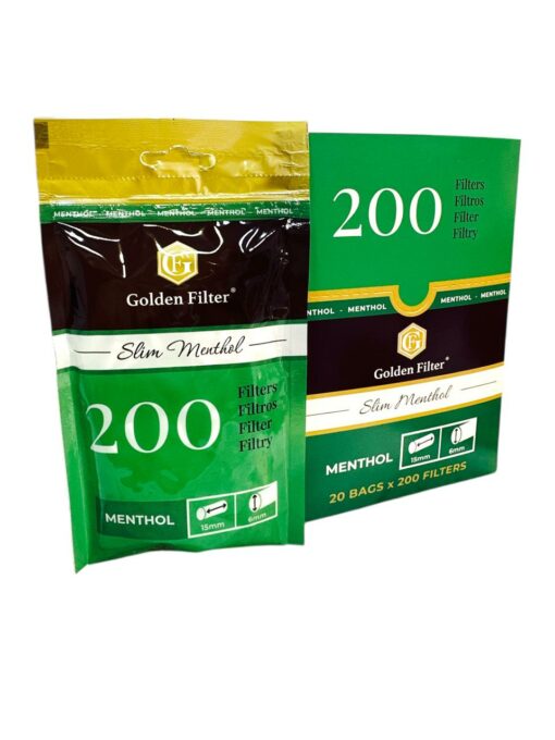 Filtros Menthol Golden Filter 250 unid - Imagen 2