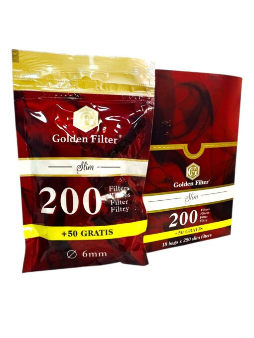 Filtros Slim Golden Filter - 250 unid - Imagen 2