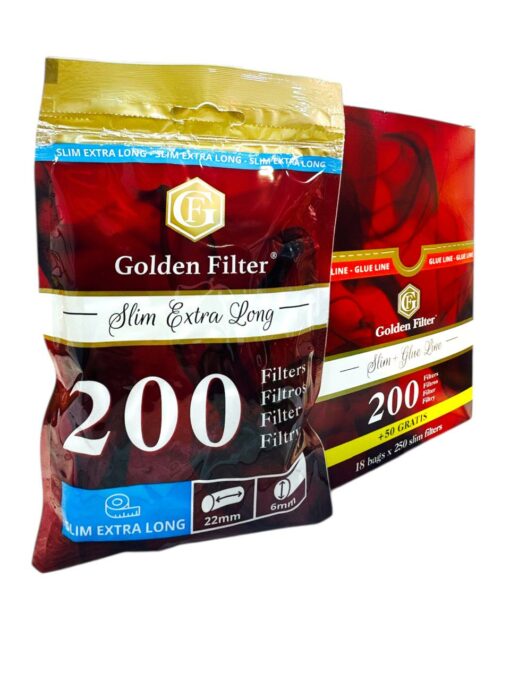 Filtros Slim Extra Long Golden Filter -200 Unid.
