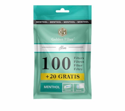 Filtros Menthol Golden Filter 250 unid