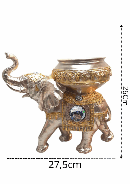 ESTATUA ORIGINAL ELEFANTE  CON CANDELABRO - Imagen 7