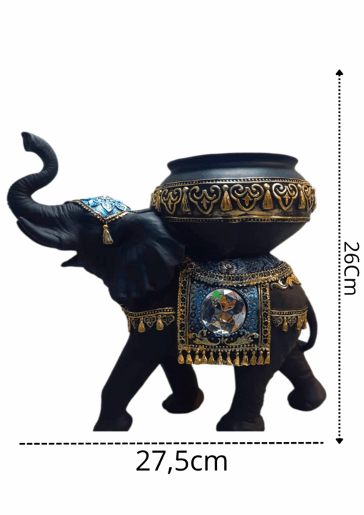 Estatua Original Elefante Con Candelabro - Imagen 6