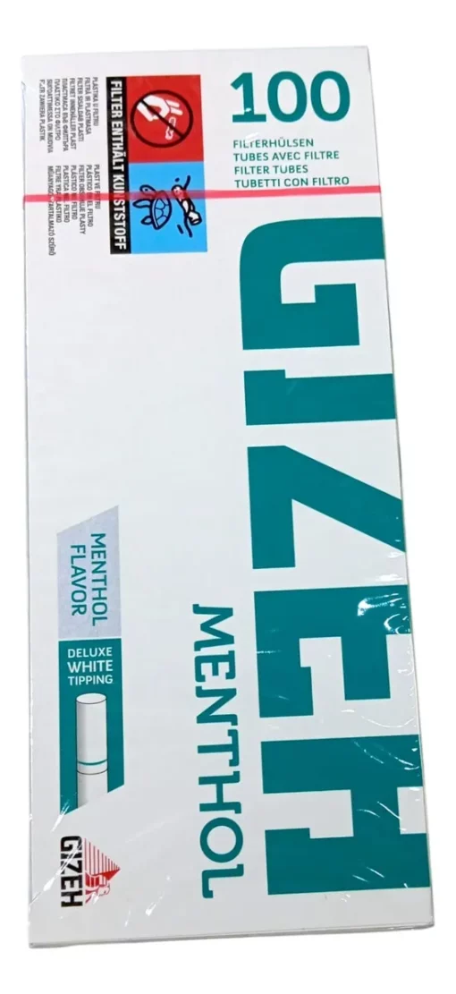 Tubos Con Filtro Gizeh Menthol Menta - Imagen 2